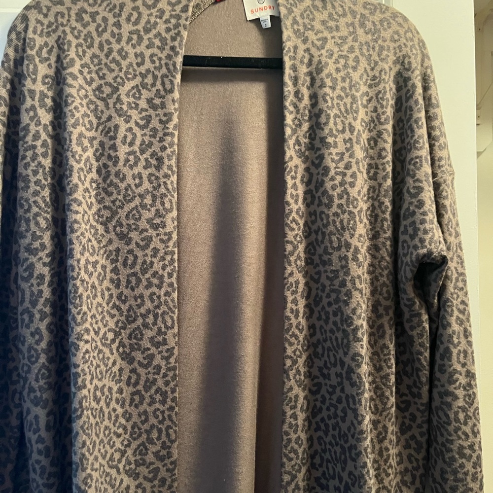Sundry Leopard print cardigan